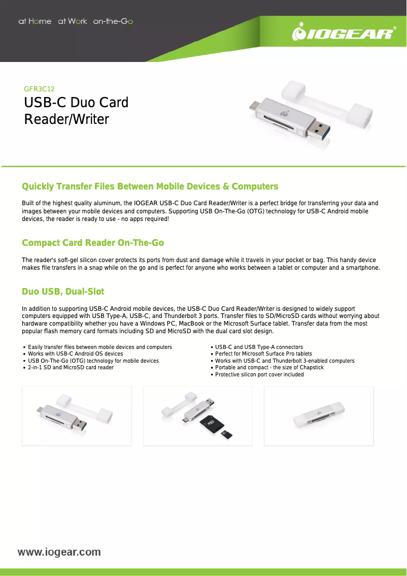 Page n°1 - Manuel utilisateur iogear GFR3C12