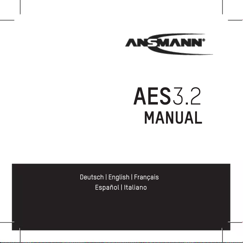 Page n°1 - Manuel utilisateur Ansmann AES3.2