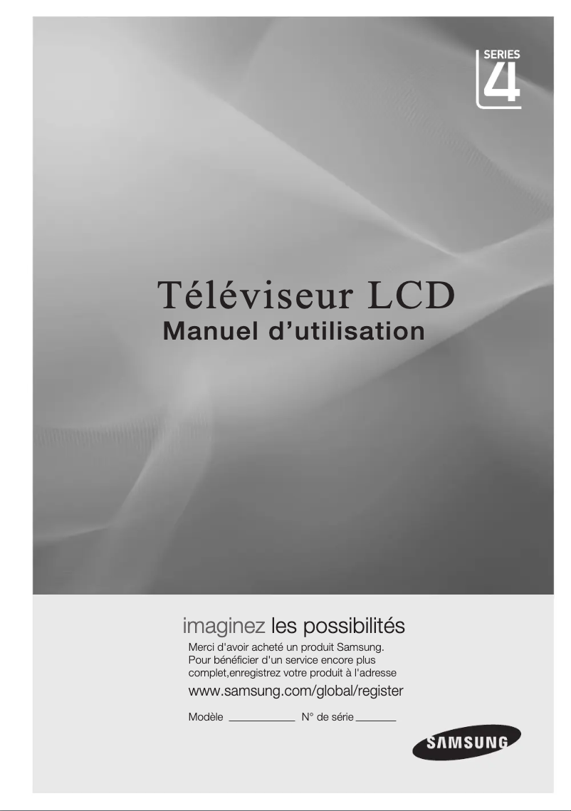 Page 1 de la notice Manuel utilisateur Samsung LA26C450E1