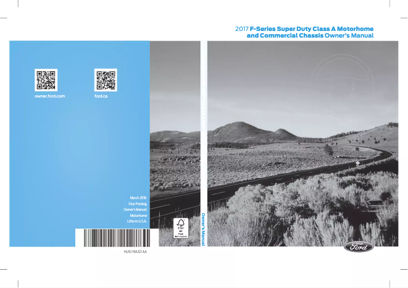 Image de la première page du manuel de l'appareil F-53 Motorhome Chassis (2017)