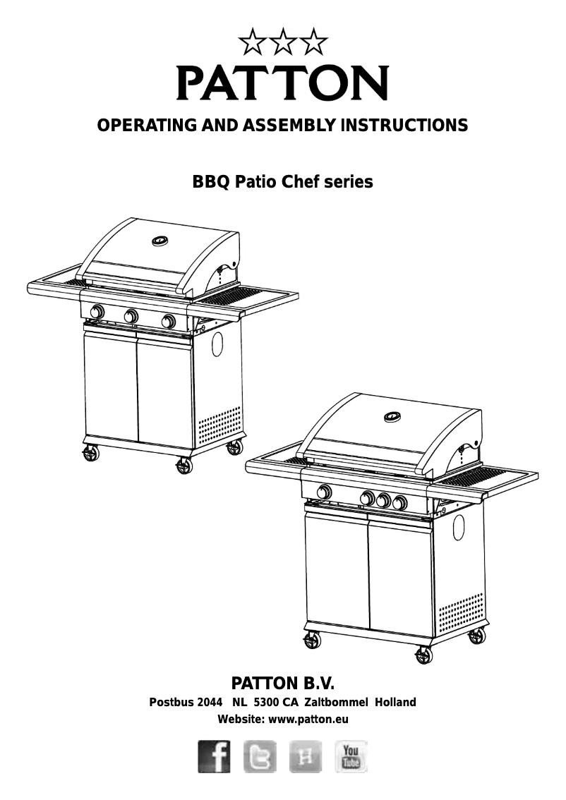 Page 1 de la notice Manuel utilisateur Patton Patio Chef