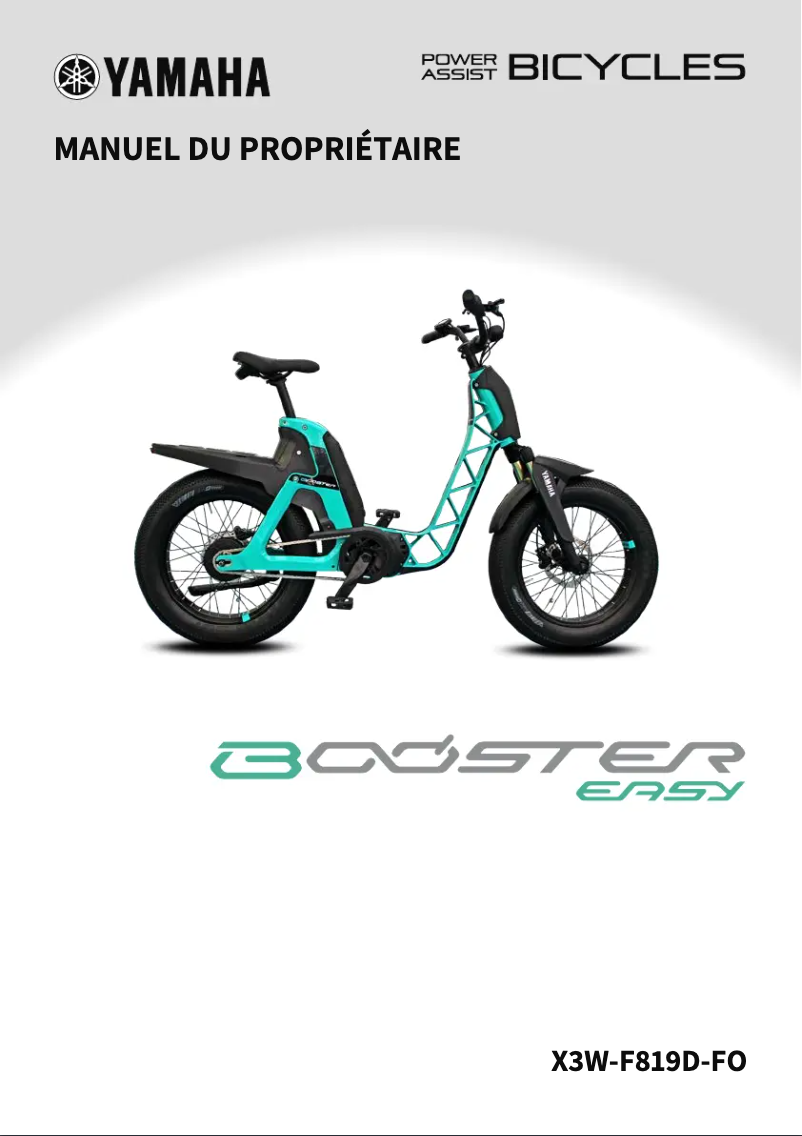 Page n°1 - Manuel utilisateur Yamaha BOOSTER Easy (2023)