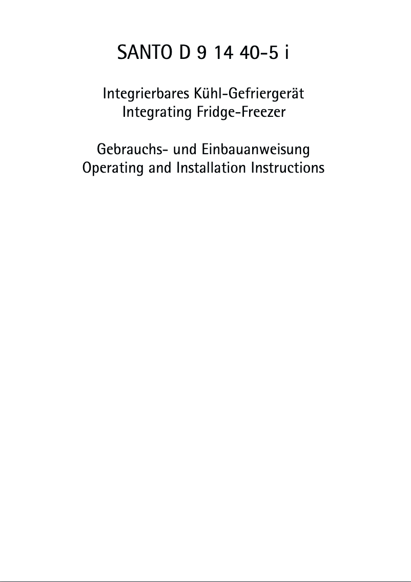 Page 1 de la notice Manuel utilisateur AEG SD91440-5I