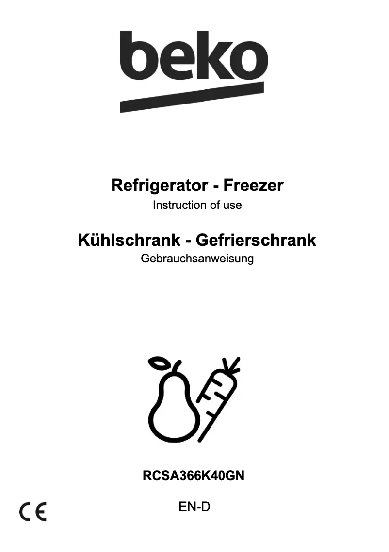 Image de la première page du manuel de l'appareil RCSA366K40GN