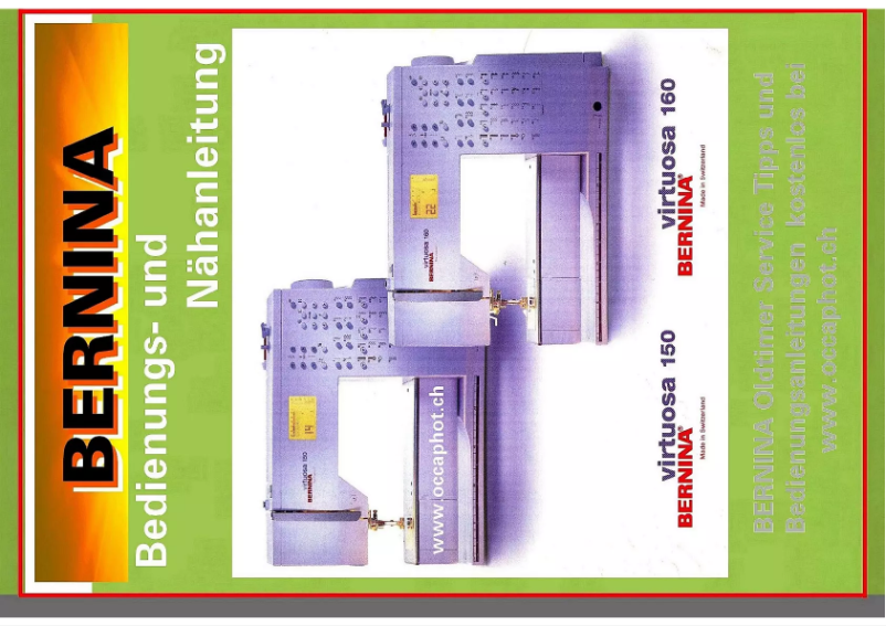 Page n°1 - Manuel utilisateur Bernina Virtuosa 150