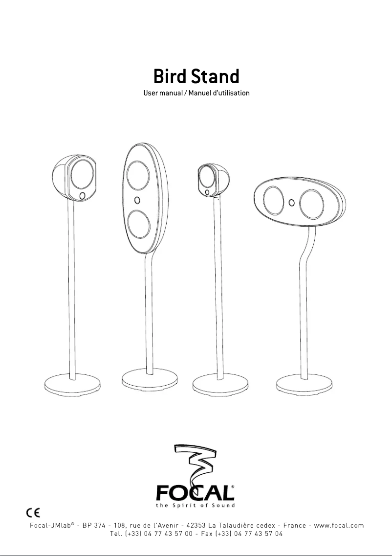Page 1 de la notice Manuel utilisateur Focal Pied Bird