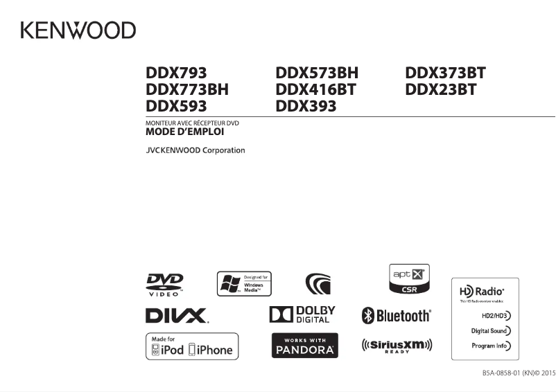 Página 1 del manual Manual de usuario Kenwood DDX593