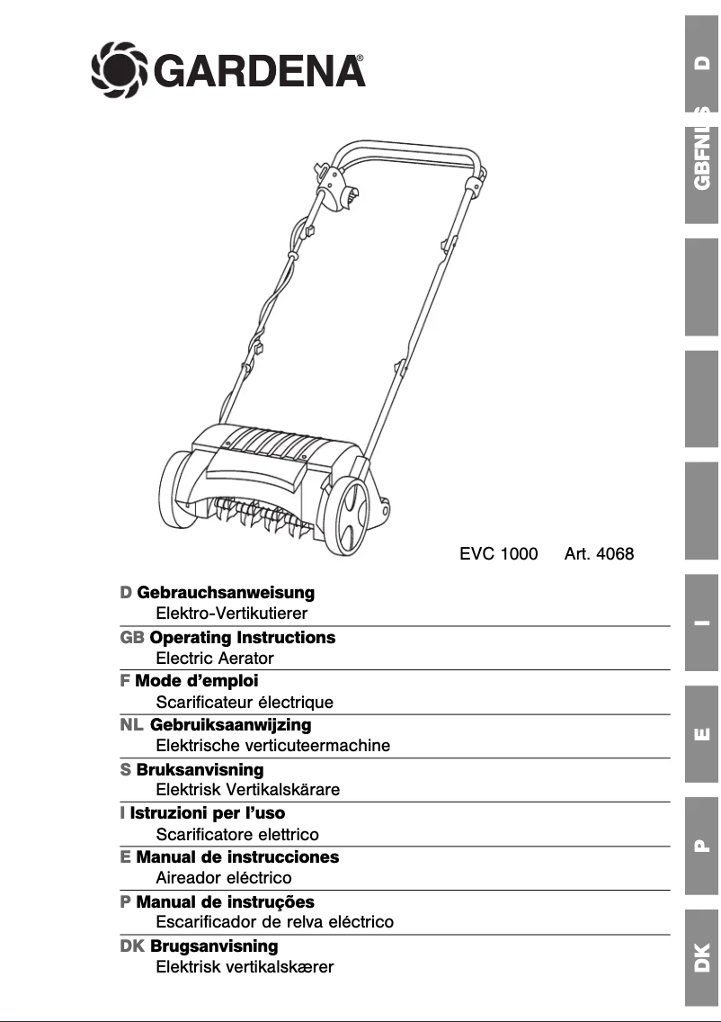Page 1 de la notice Manuel utilisateur Gardena EVC 1000