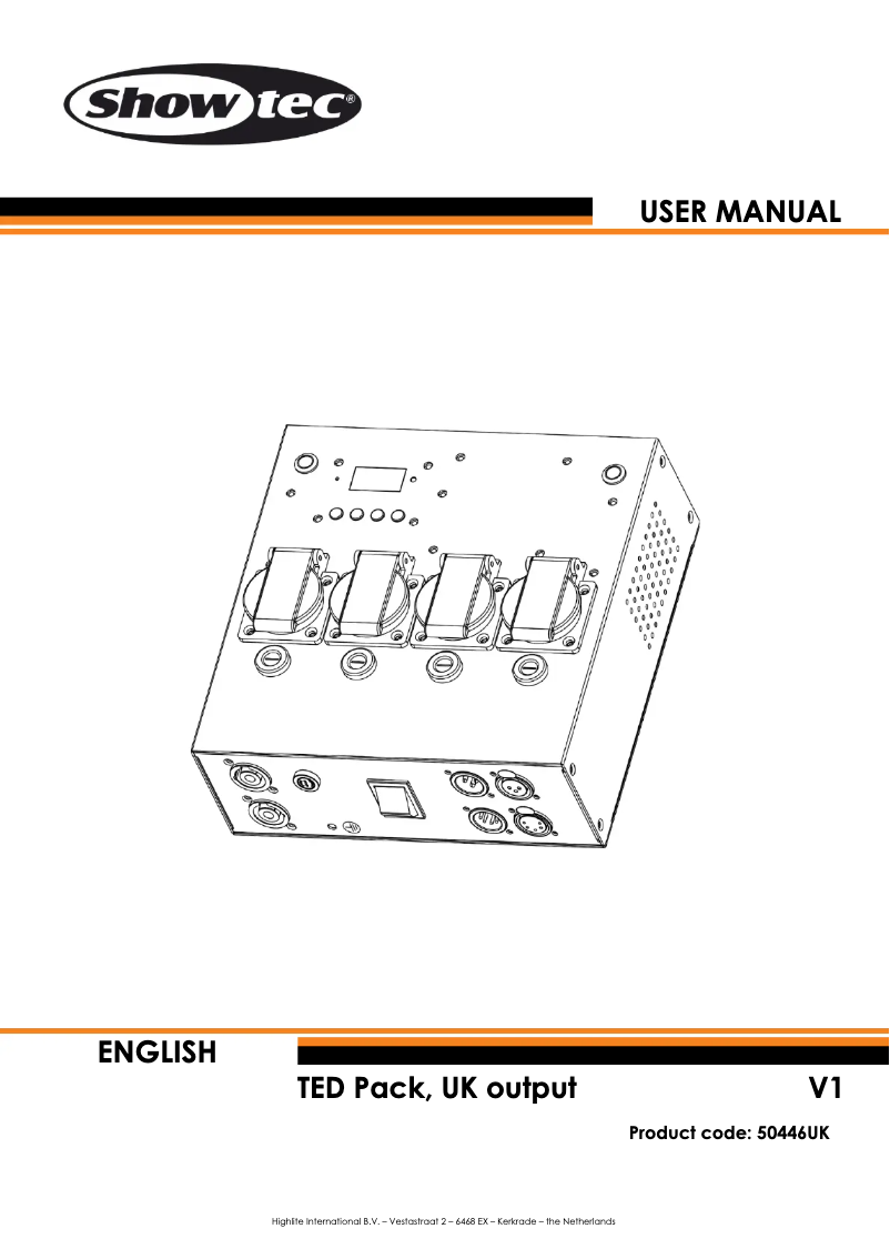 Image de la première page du manuel de l'appareil TED Pack BS13