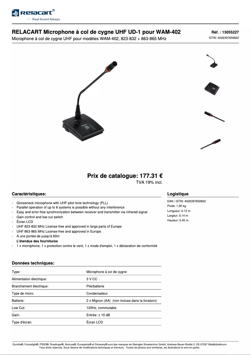 Image de la première page du manuel de l'appareil UD-1