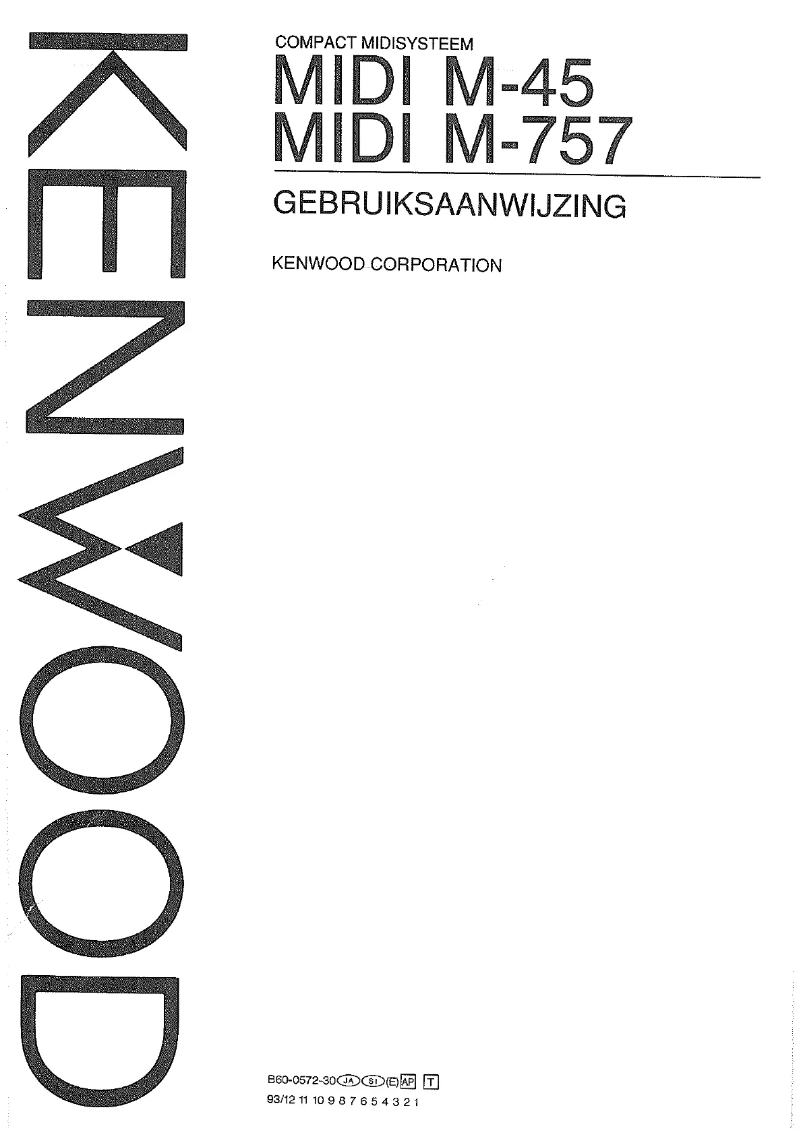 Page 1 de la notice Manuel utilisateur Kenwood Midi M-45