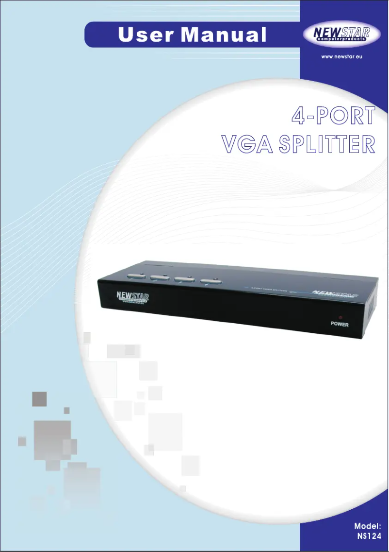 Page n°1 - Manuel utilisateur Newstar NS124