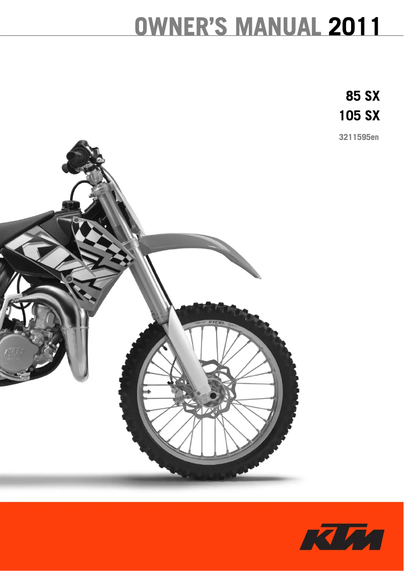 Page n°1 - Manuel utilisateur KTM 85 SX (2011)