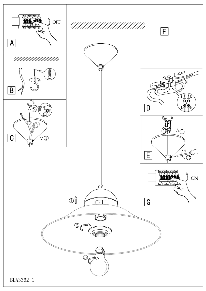 Page n°1 - Manuel utilisateur Eglo Alessandra