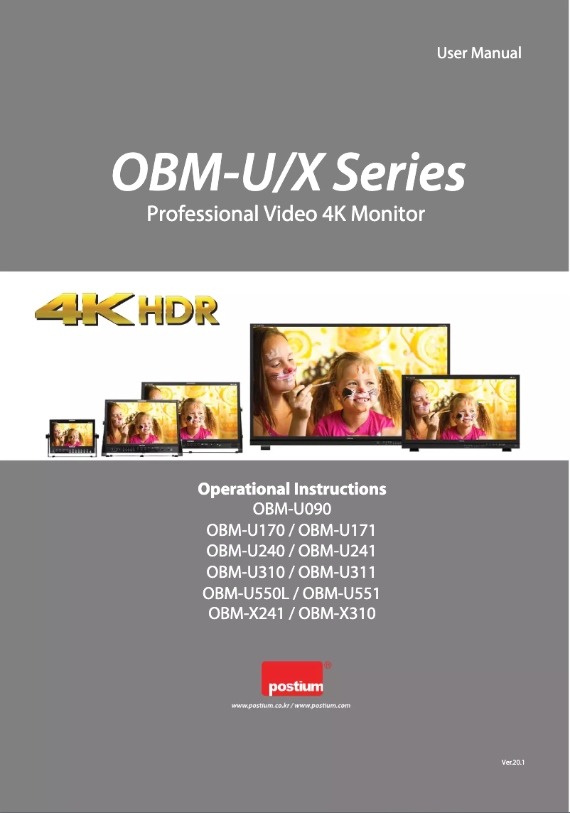 Page 1 de la notice Manuel utilisateur Postium OBM-U550L