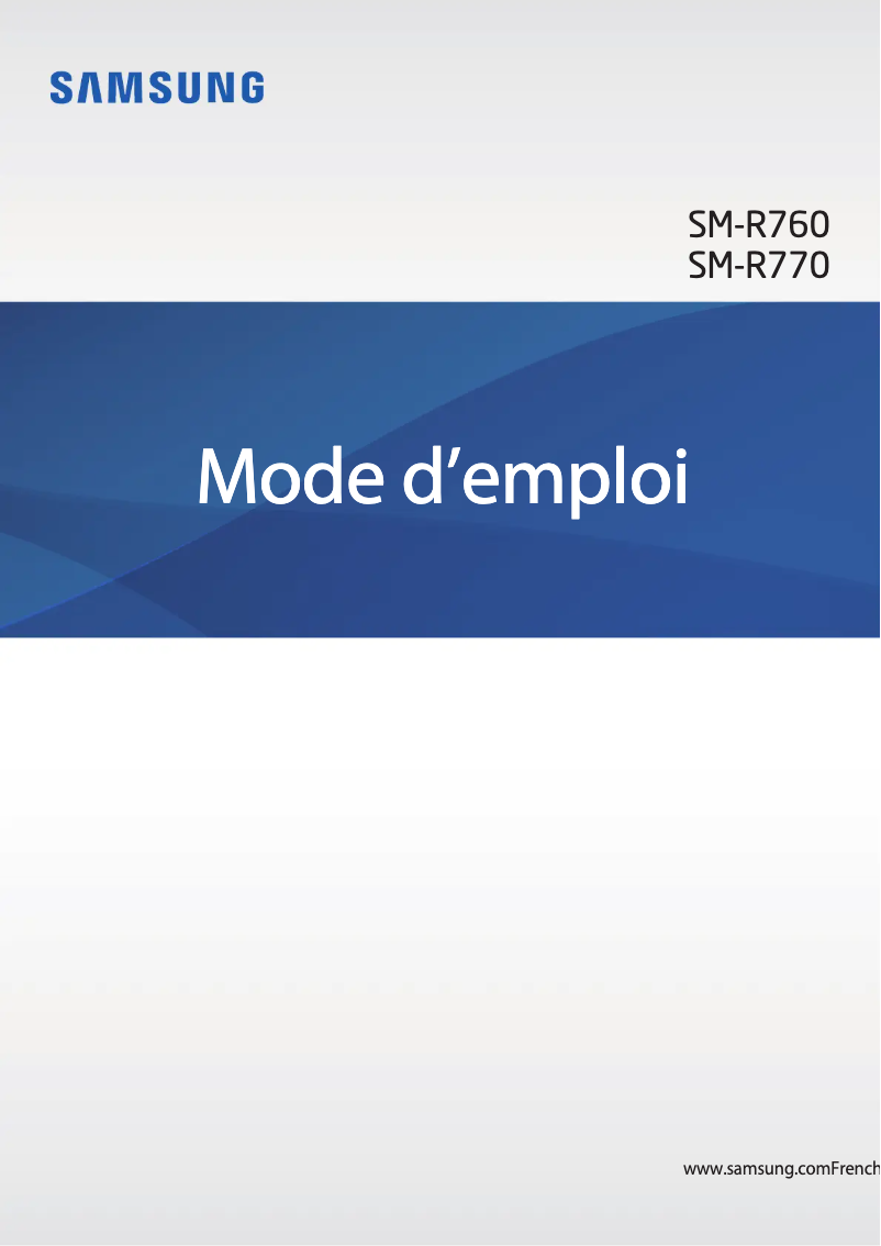 Image de la première page du manuel de l'appareil Gear S3 Frontier