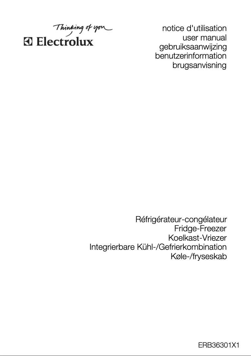 Page 1 de la notice Manuel utilisateur Electrolux ERB 36301 X1