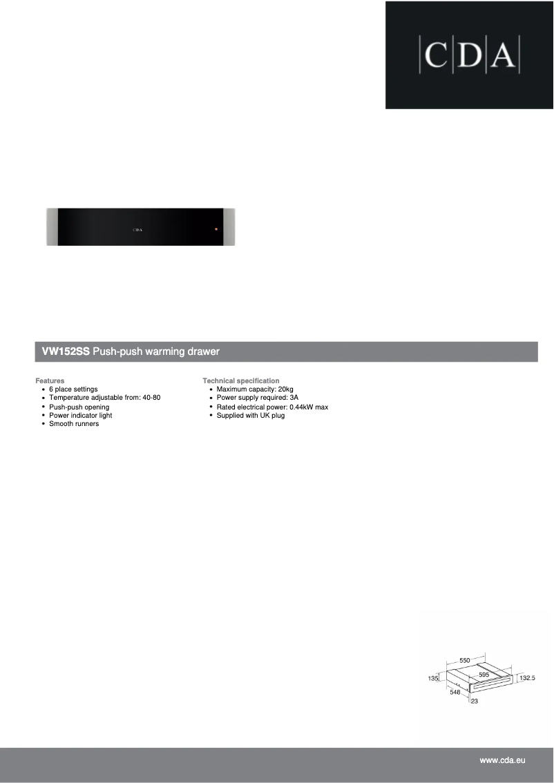 Image de la première page du manuel de l'appareil VW152SS