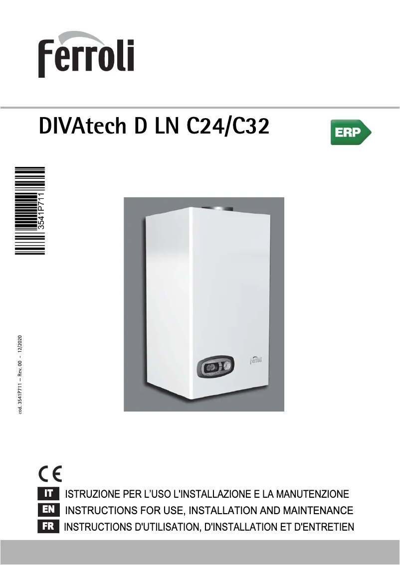 Page n°1 - Manuel utilisateur Ferroli DIVAtech D LN C24