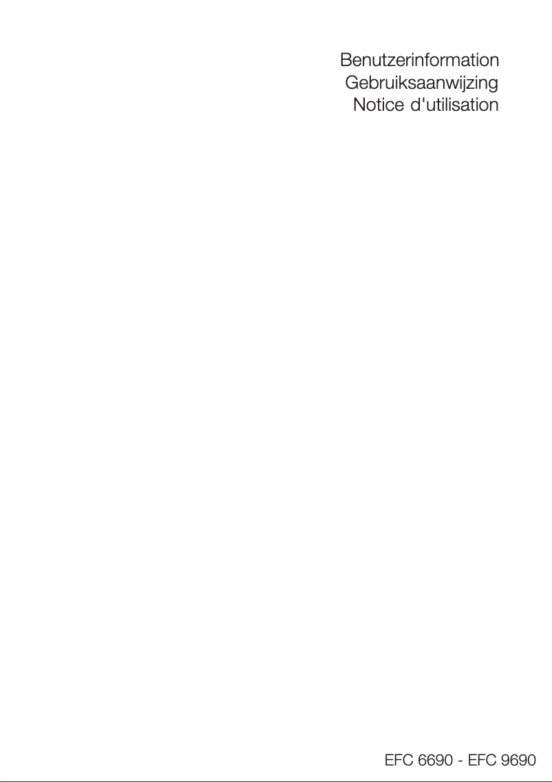 Page 1 de la notice Manuel utilisateur Electrolux EFC 9690x