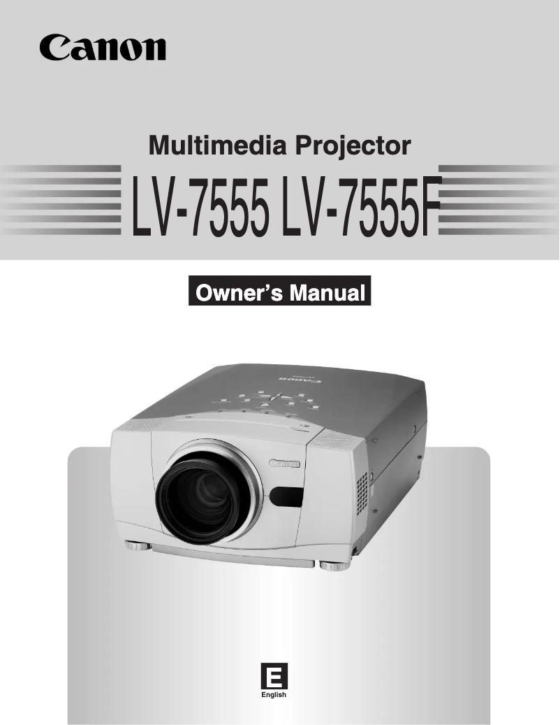 Image de la première page du manuel de l'appareil LV-7555