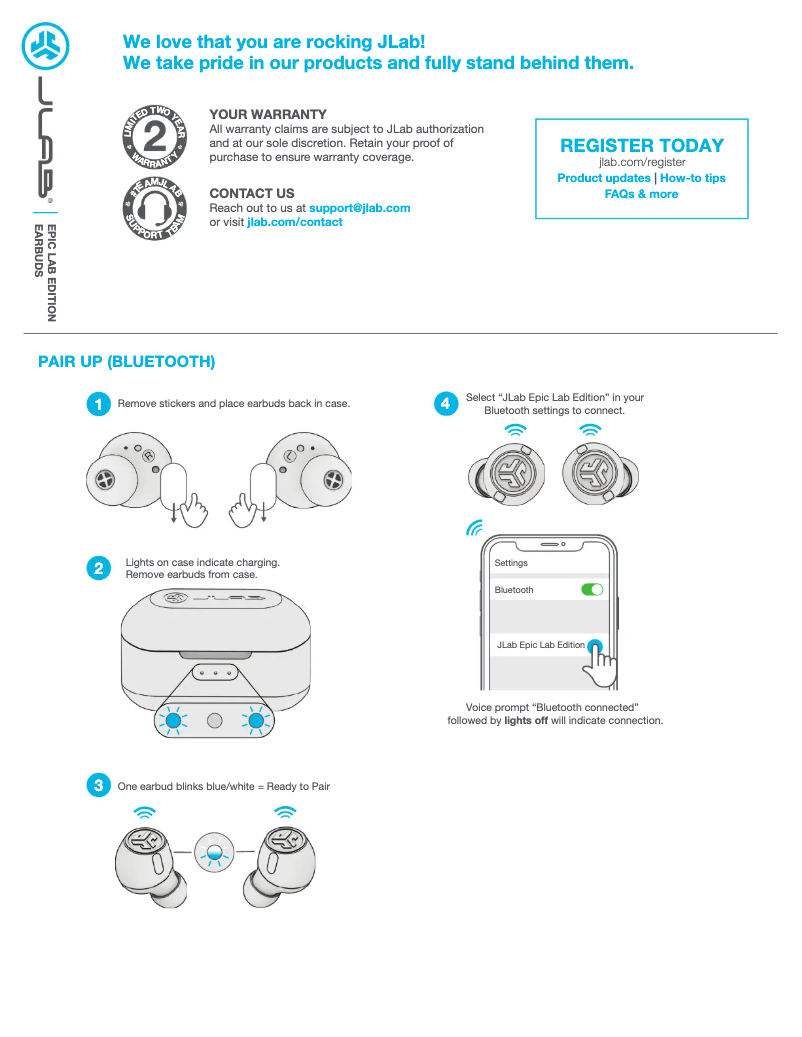Image de la première page du manuel de l'appareil Epic Lab Edition