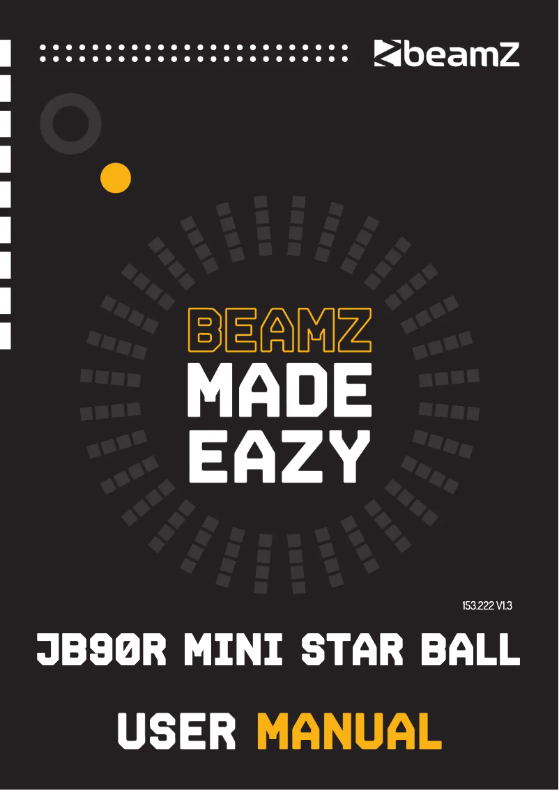 Page n°1 - Manuel utilisateur BeamZ JB90R Mini Star Ball