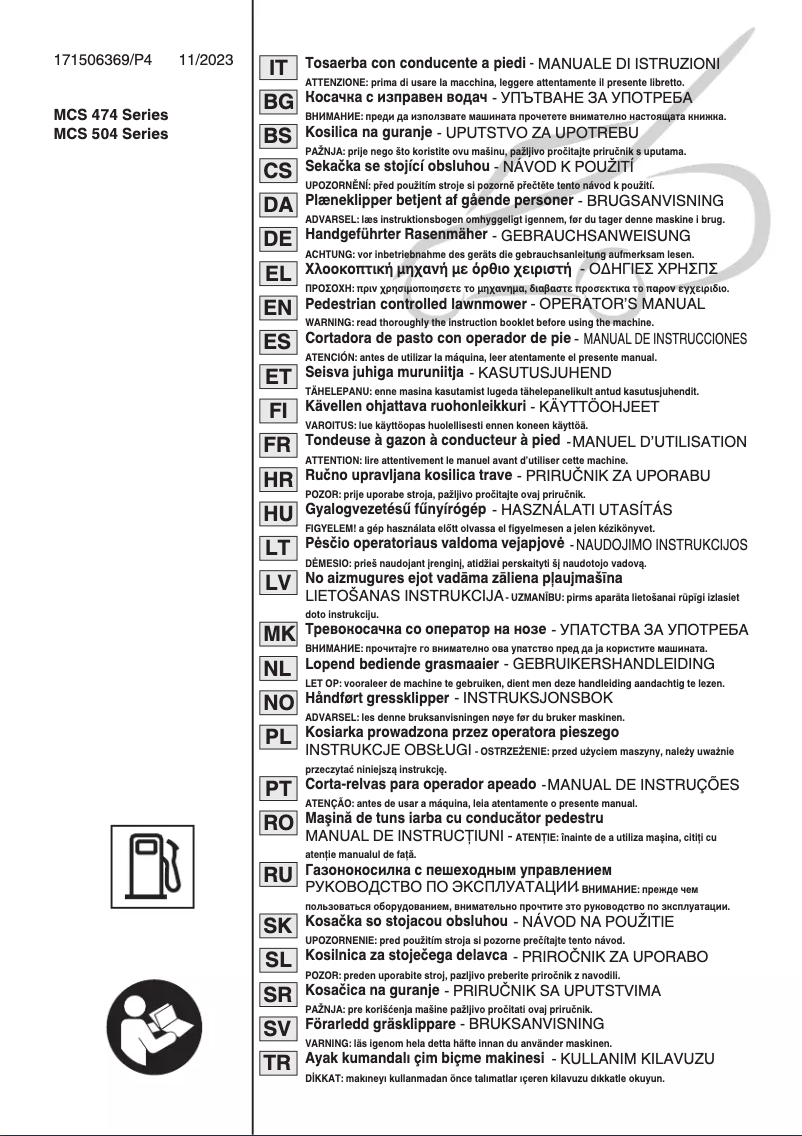 Page 1 de la notice Manuel utilisateur Stiga Multiclip 547 S