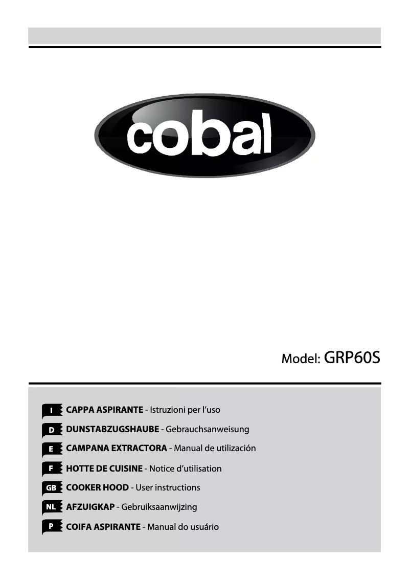 Image de la première page du manuel de l'appareil GRP60S
