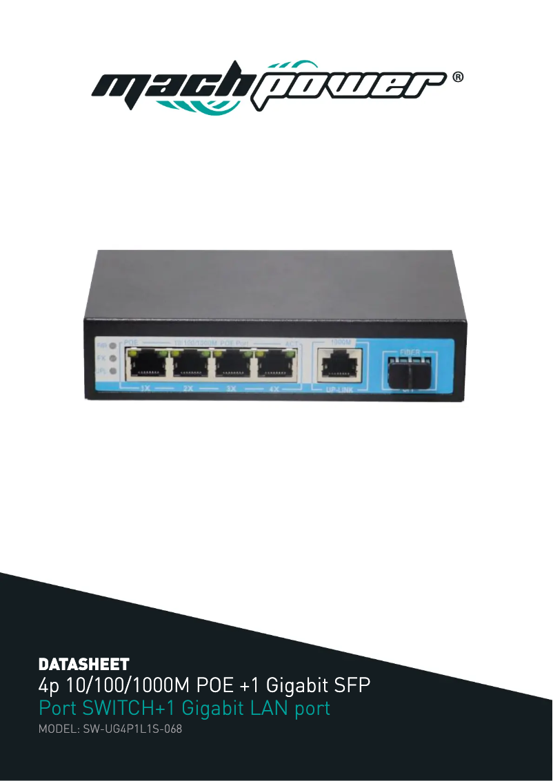 Page 1 de la notice Manuel utilisateur Mach Power SW-UG4P1L1S-068