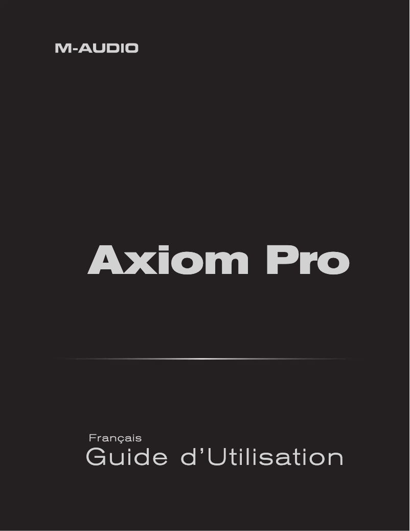 Page n°1 - Manuel utilisateur M-Audio Axiom Pro 61