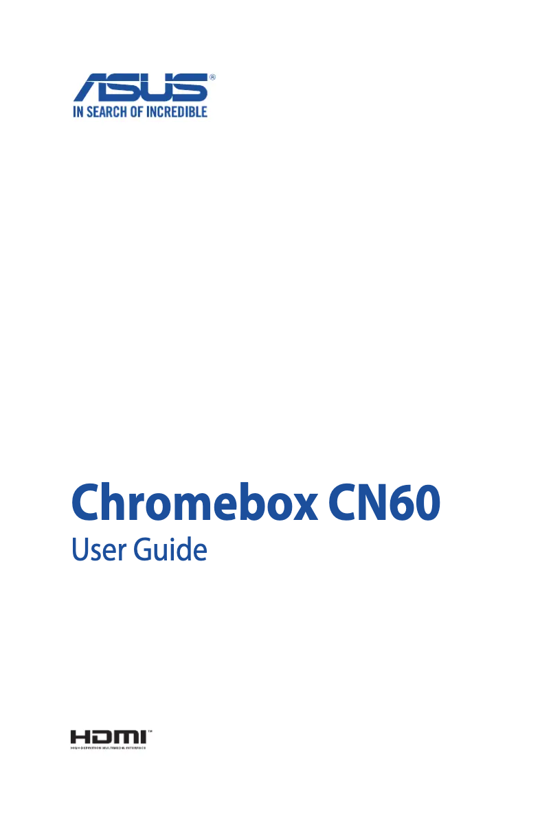 Page 1 de la notice Manuel utilisateur Asus Chromebox 2