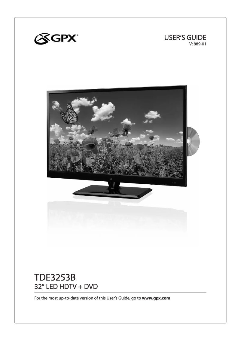 Image de la première page du manuel de l'appareil TDE3253B