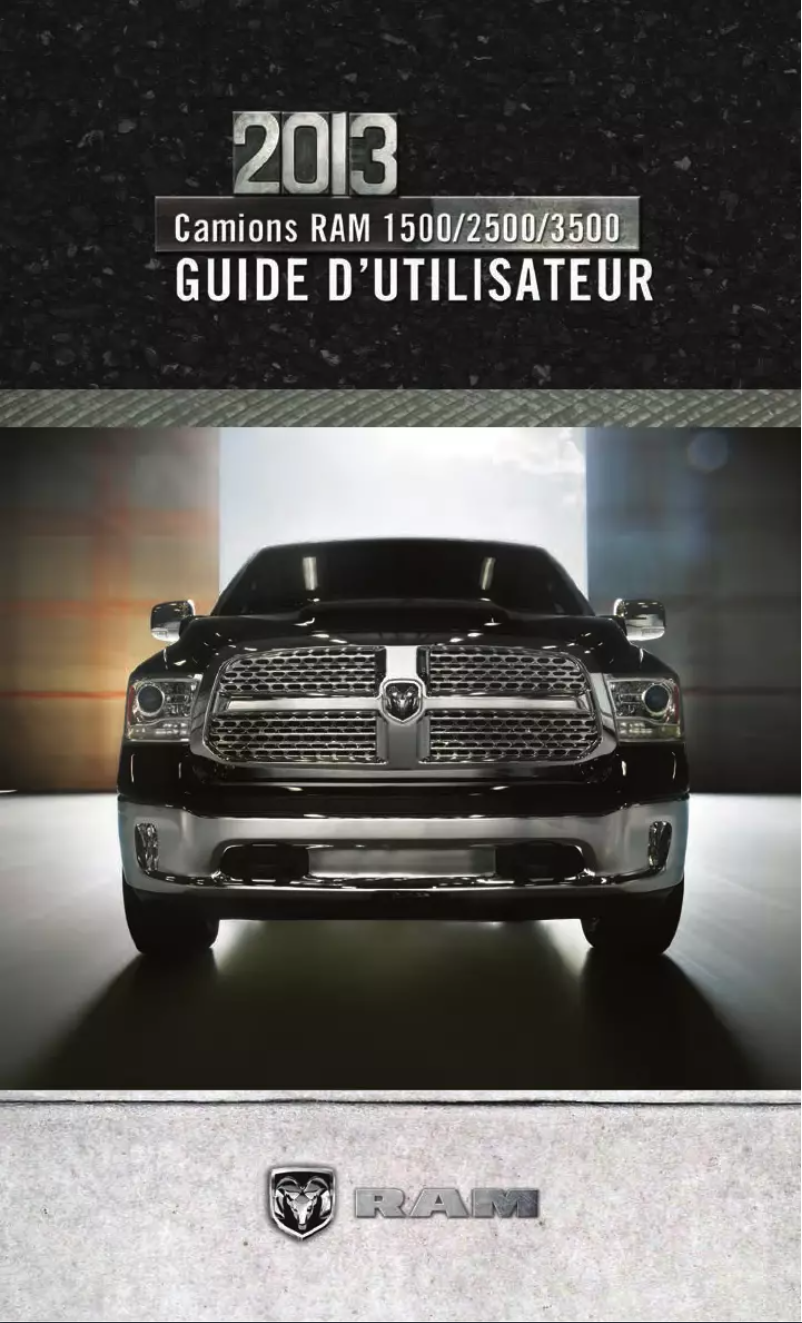 Page 1 de la notice Manuel utilisateur RAM 1500 (2013)