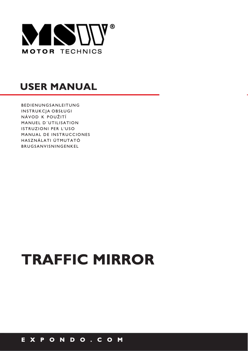 Página 1 del manual Manual de usuario MSW MSW-TM02