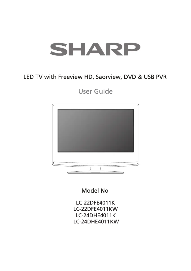 Page 1 de la notice Manuel utilisateur Sharp LC-24DHE4011KW