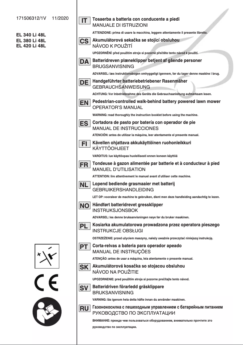 Page n°1 - Manuel utilisateur Stiga SLM 536 AE