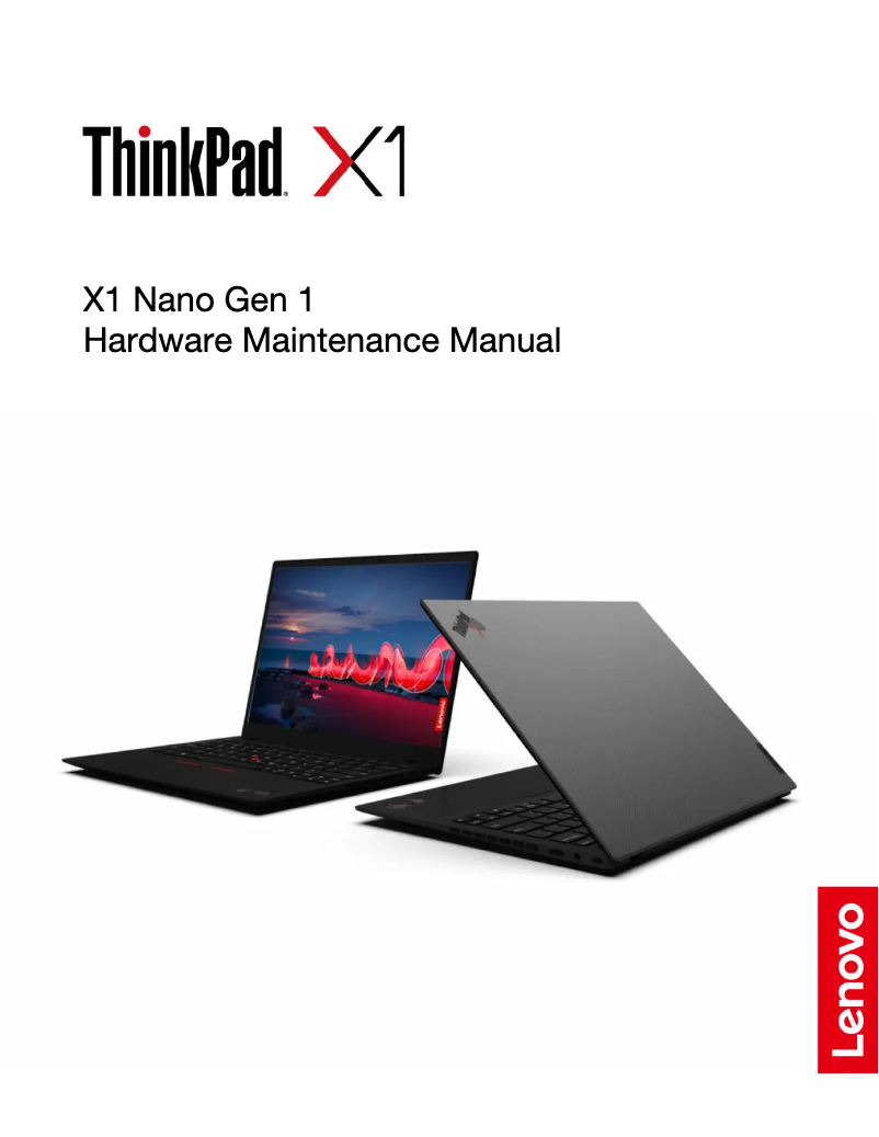Page n°1 - Manuel utilisateur Lenovo Thinkpad X1 Nano Gen 1