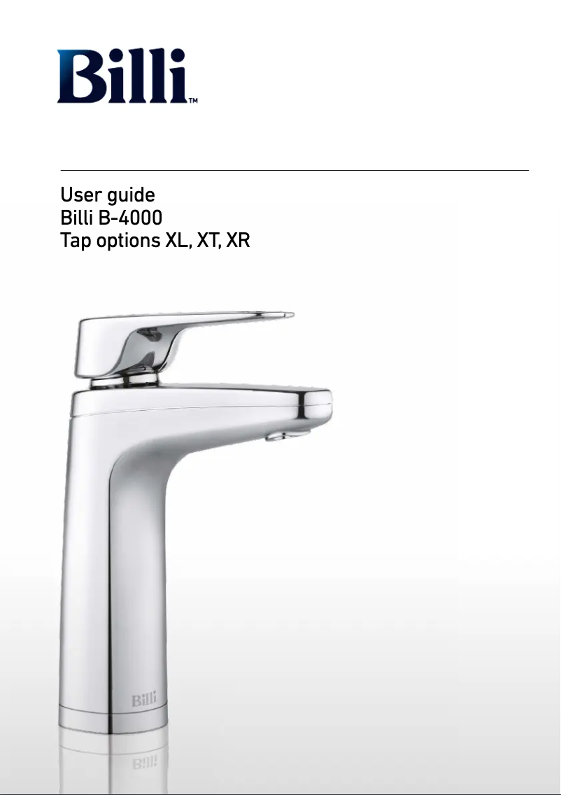 Page 1 de la notice Manuel utilisateur Billi B-4000