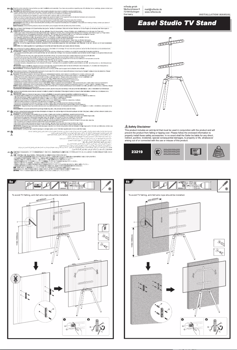 Page n°1 - Manuel utilisateur Reflecta 23219