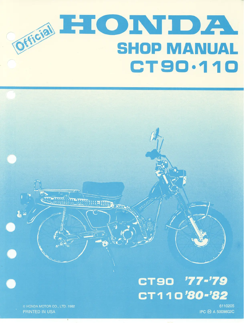 Image de la première page du manuel de l'appareil CT90 (1979)