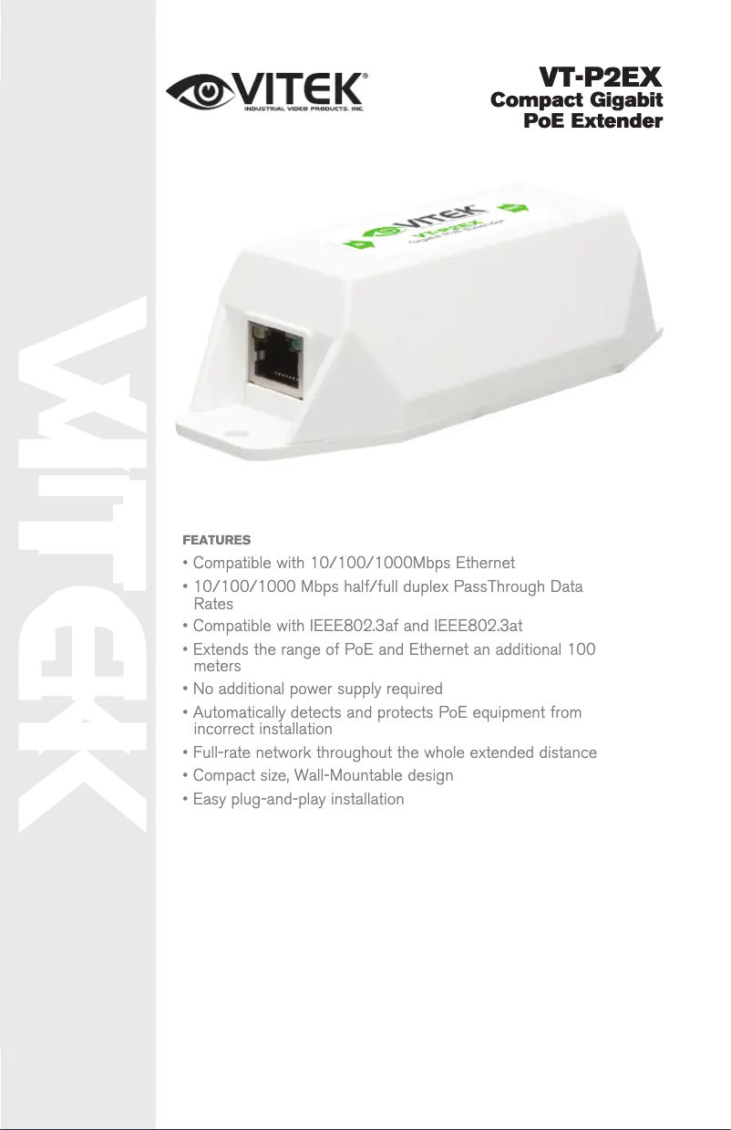 Page 1 of the manual User Manual Vitek VT-P2EX
