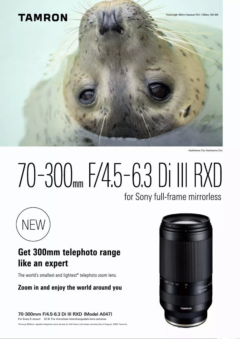 Page n°1 - Fiche technique Tamron SP 70-300mm F/4-5.6 Di VC USD