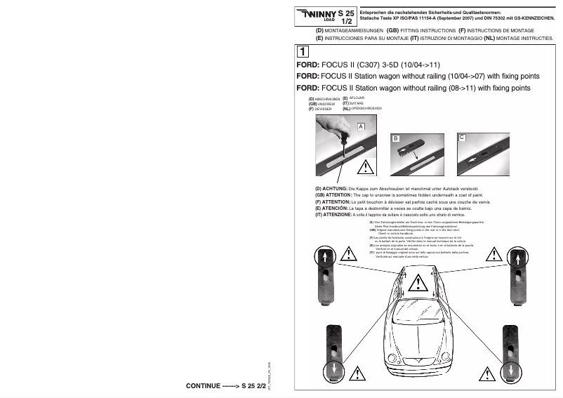 Page n°1 - Manuel utilisateur Twinny Load S 25