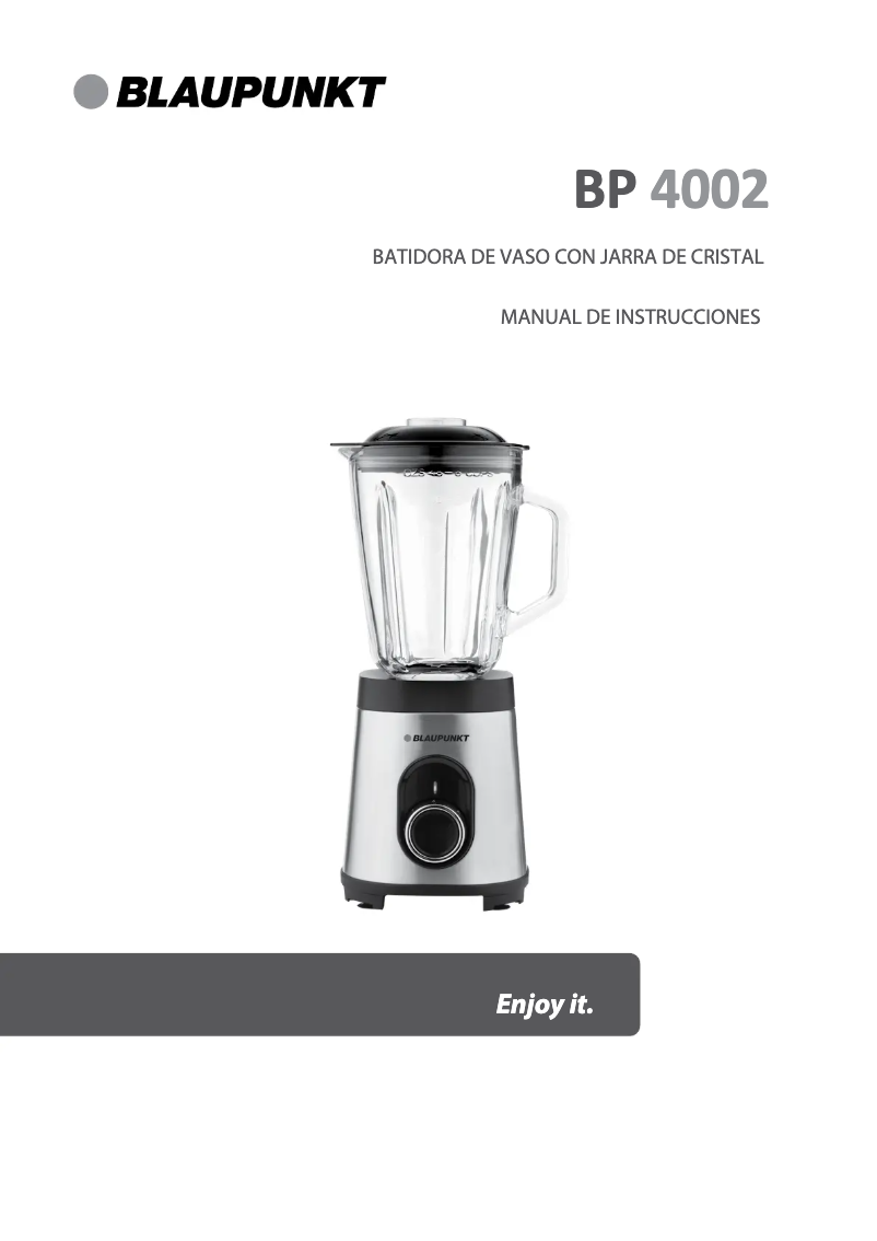 Page n°1 - Manuel utilisateur Blaupunkt BP4002