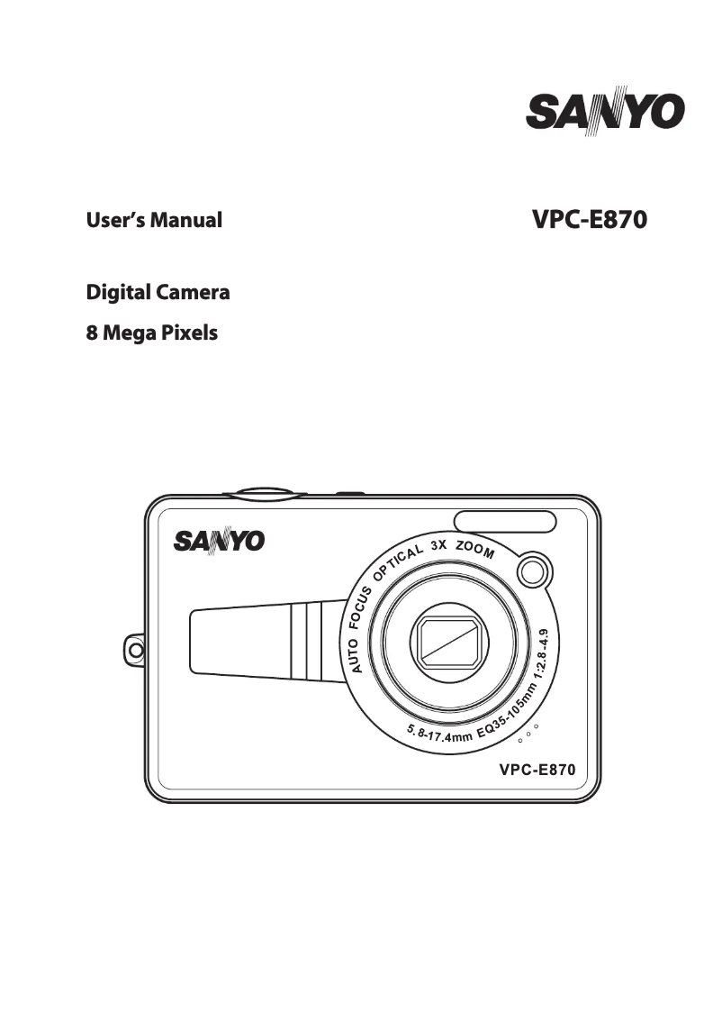 Image de la première page du manuel de l'appareil VPC-E870G