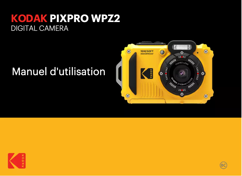 Page 1 de la notice Manuel utilisateur Kodak PixPro WPZ2