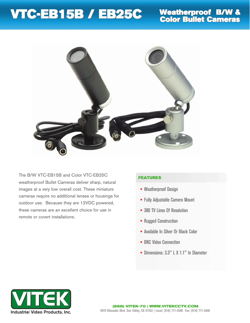 Image de la première page du manuel de l'appareil VTC-EB25C