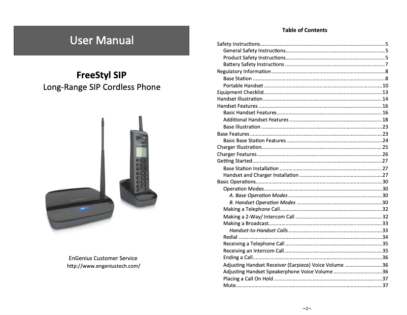 Image de la première page du manuel de l'appareil FreeStyl SIP