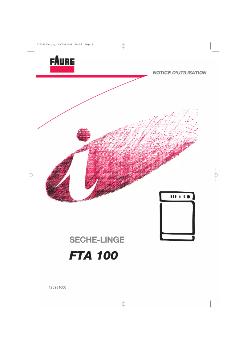 Page n°1 - Manuel utilisateur Faure FTA100